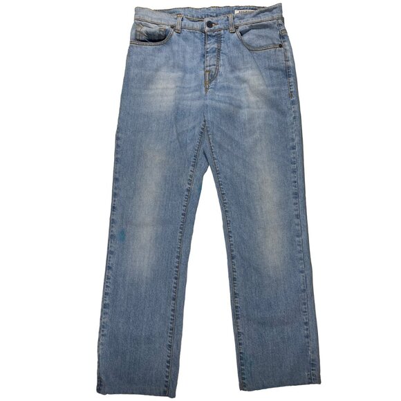 Dirk Bikkembergs Slim Straight Leg Light Wash Button Fly Jeans mens size 32x28 - Picture 1 of 10